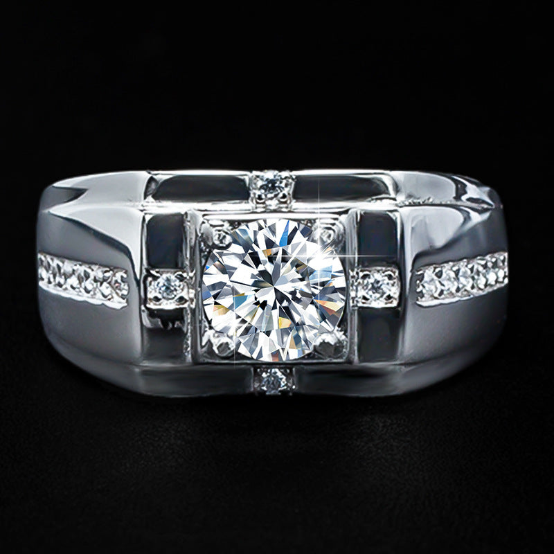 Men's Ring Cross Micro Diamond