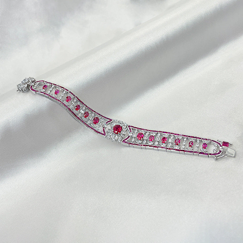 Luxury retro temperament high-grade ruby bracelet