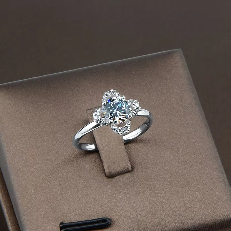 Four Leaf Clover Diamond Ring