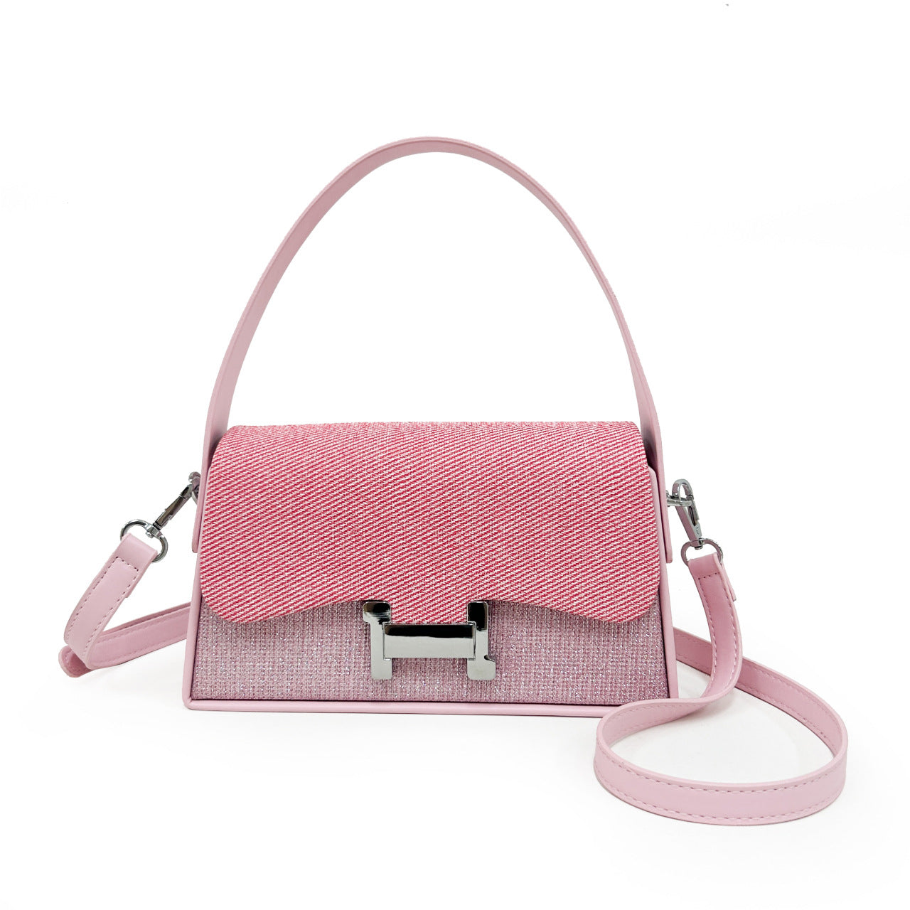 High-end small square handbag for women, retro contrast color messenger bag