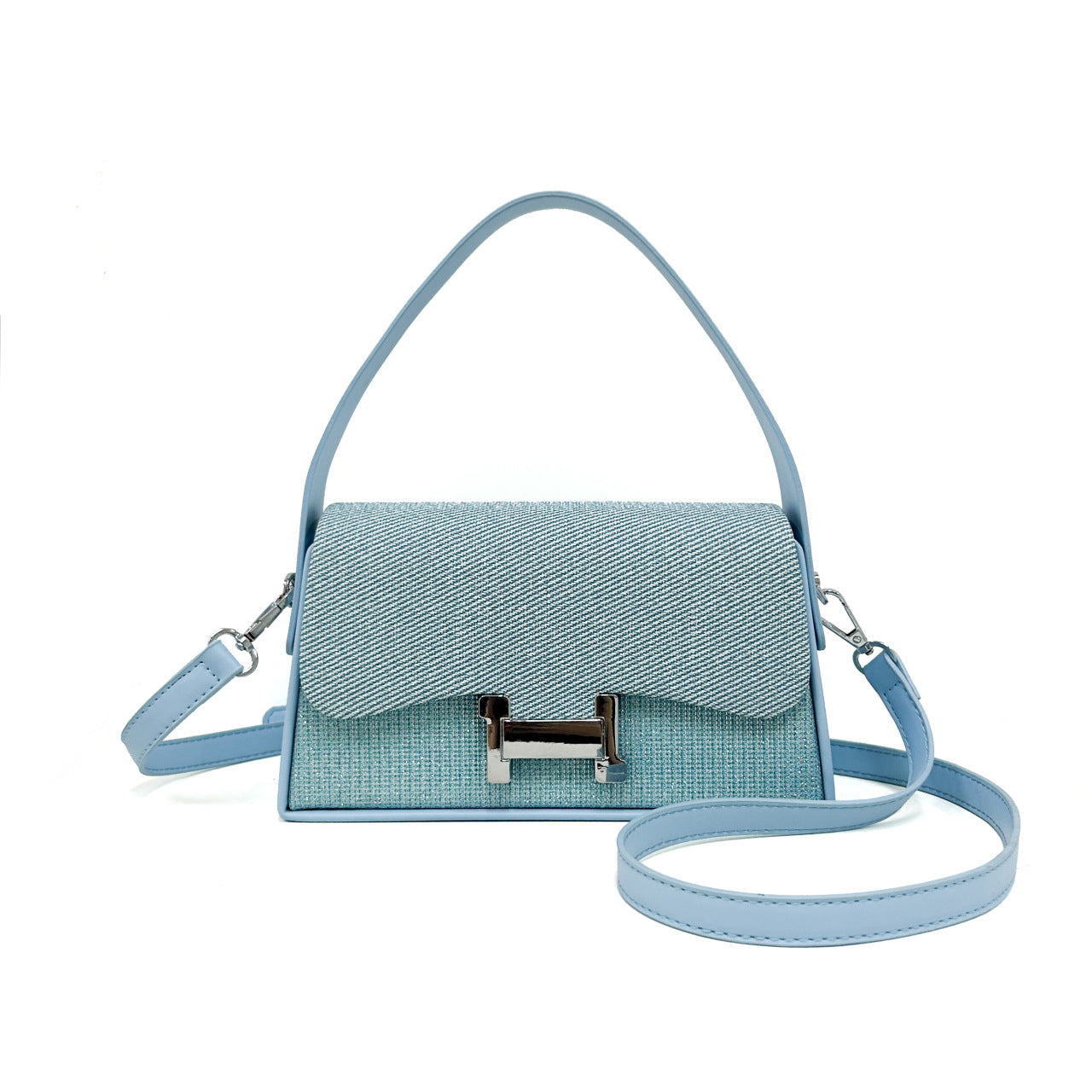 High-end small square handbag for women, retro contrast color messenger bag