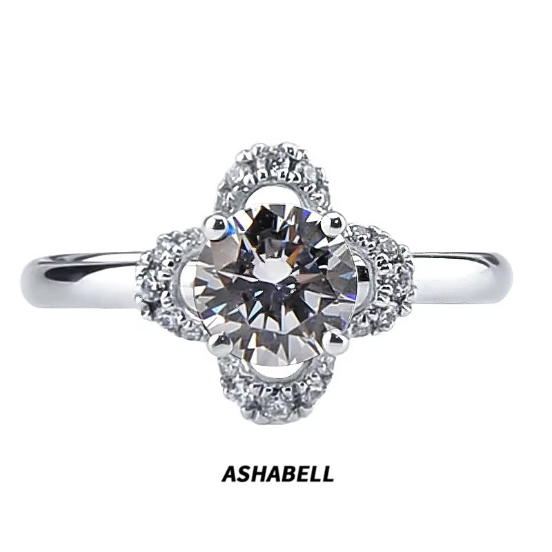 Four Leaf Clover Diamond Ring