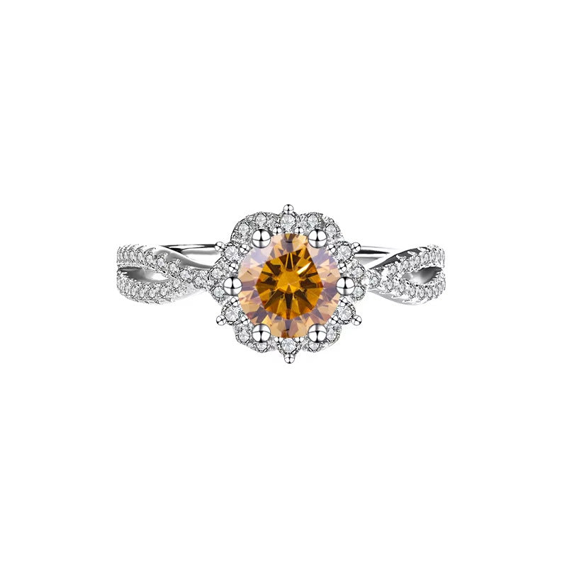 Classic six-claw D color 1 carat diamond ring