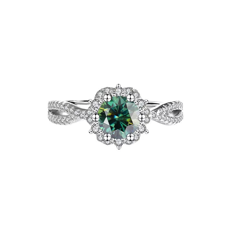 Classic six-claw D color 1 carat diamond ring