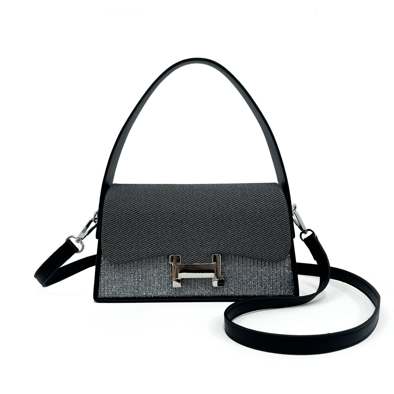 High-end small square handbag for women, retro contrast color messenger bag