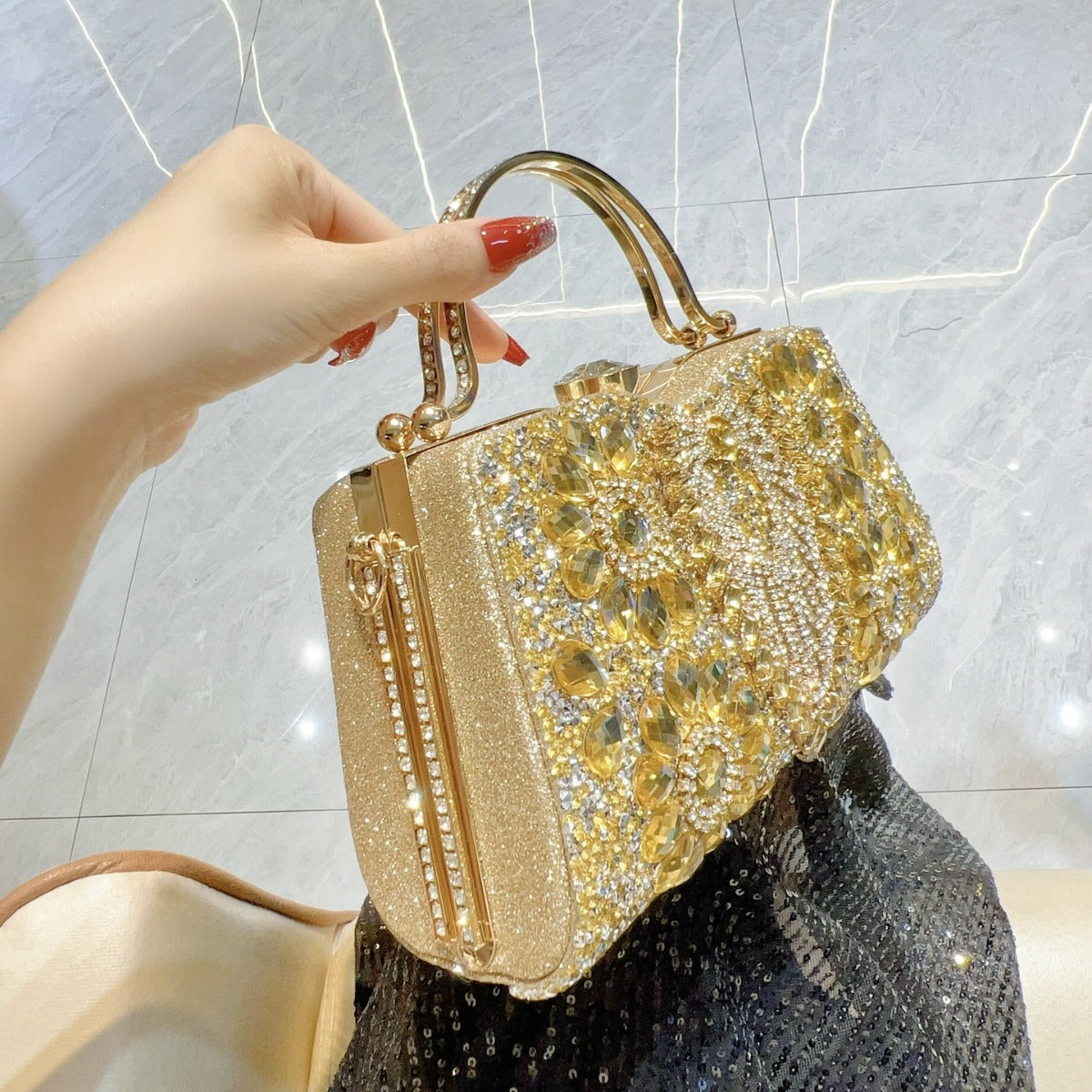 diamond evening bag shiny banquet handbag lady dress evening bag shoulder crossbody bag