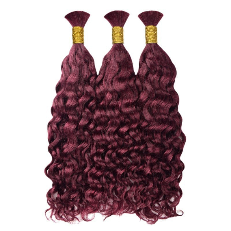 water wave hair bulk human hair extension 3 packs