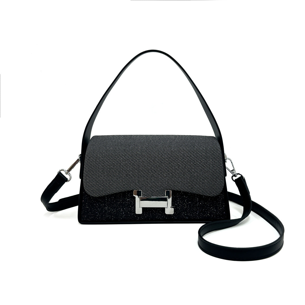 High-end small square handbag for women, retro contrast color messenger bag